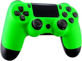 img 2 attached to 🎮 eXtremeRate Neon Green Custom Controller Faceplate Cover for PS4 Slim Pro - Soft Touch Front Housing Shell Case for Playstation 4 Controller CUH-ZCT2 JDM-040/050/055 (Controller NOT Included)