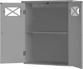 img 1 attached to Dawson Wall Cabinet: Stylish and Functional Grey Home Fashions Solution