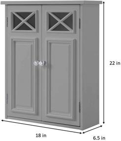 img 2 attached to Dawson Wall Cabinet: Stylish and Functional Grey Home Fashions Solution