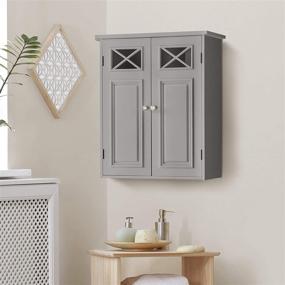 img 3 attached to Dawson Wall Cabinet: Stylish and Functional Grey Home Fashions Solution