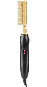 img 4 attached to 🔥 Hot Comb Hair Straightener: Portable Anti-Scald Beard Straightener Press Comb with Ceramic Comb and Electric Heating - Perfect for Travel