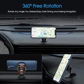 img 1 attached to 📱 Universal Magnetic Phone Holder 2-Pack - Super Strong Magnet Mount, 360° Adjustable Car Phone Holder for iPhone, Samsung, and Most Cell Phones