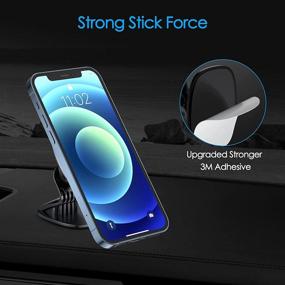 img 2 attached to 📱 Universal Magnetic Phone Holder 2-Pack - Super Strong Magnet Mount, 360° Adjustable Car Phone Holder for iPhone, Samsung, and Most Cell Phones