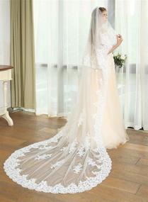 img 2 attached to Elevate Your Bridal Look with Newdeve's Exquisite White Bridal Veils and Accessories