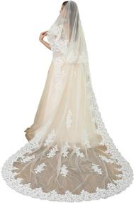 img 3 attached to Elevate Your Bridal Look with Newdeve's Exquisite White Bridal Veils and Accessories