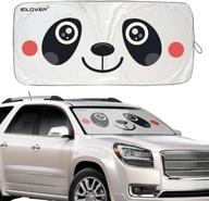🐼 panda pet design car windshield sunshade: uv coating for effective uv ray deflector logo