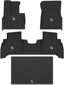 img 4 attached to 🚗 Custom Fit TPE Floor Mats and Trunk Mat for Mercedes Benz G Class (2019-2021), All Weather Floor Liner and Car Mat for Benz G Class, Full Set with Trunk Mat, Black