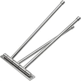 img 2 attached to 🛁 Sumnacon™ 3 Bar Silver Stainless Steel Wall-Mounted Swivel Towel Rail for Bathroom Towel Rack Organization and Storage