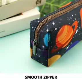 img 1 attached to LParkin Space Canvas Galaxy Pencil Case: The Ultimate Gift for Gadgets, Stationery & Makeup Storage