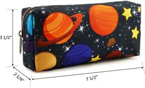 img 2 attached to LParkin Space Canvas Galaxy Pencil Case: The Ultimate Gift for Gadgets, Stationery & Makeup Storage