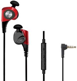 img 4 attached to Wired Half-in-Ear Earphone with Microphone & Inline Controls for Smartphones, Tablets, Laptops - Enhanced Stereo Sound & Hands-Free Calling