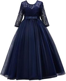 img 4 attached to 👸 Enchanting Princess Pageant Sleeves: Ideal Bridesmaid & Communion Attire for Girls