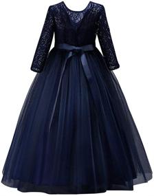 img 3 attached to 👸 Enchanting Princess Pageant Sleeves: Ideal Bridesmaid & Communion Attire for Girls