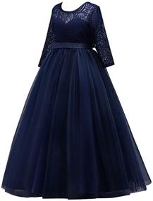 img 2 attached to 👸 Enchanting Princess Pageant Sleeves: Ideal Bridesmaid & Communion Attire for Girls