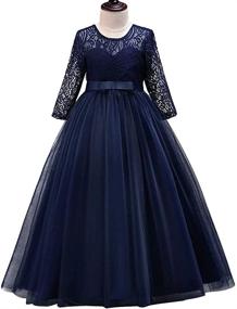 img 1 attached to 👸 Enchanting Princess Pageant Sleeves: Ideal Bridesmaid & Communion Attire for Girls