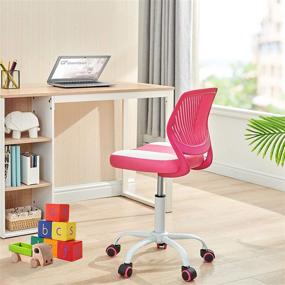 img 2 attached to 🪑 Adjustable Kids' Home Store: GreenForest Swivel Computer Leather
