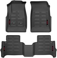 gator accessories 79609 black front & 2nd seat floor liners for 2015-2019 colorado/canyon crew cab - combo kit logo