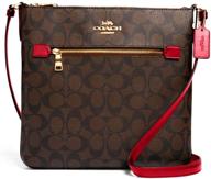 👜 stylish crossbody bags & wallets: coach womens rowan signature canvas collection logo