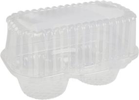 img 1 attached to 🧁 MT Products - Hinged Clear Cupcake or Muffin Takeout Container with Two Compartments (15 Pieces)