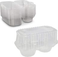 🧁 mt products - hinged clear cupcake or muffin takeout container with two compartments (15 pieces) логотип