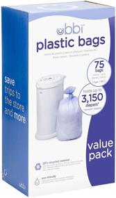 img 4 attached to Ubbi Diaper Pail Plastic Bags, Eco-Friendly 🚼 & Recyclable, True Value Pack, 75 Count, 13-Gallon