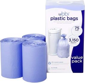 img 1 attached to Ubbi Diaper Pail Plastic Bags, Eco-Friendly 🚼 & Recyclable, True Value Pack, 75 Count, 13-Gallon