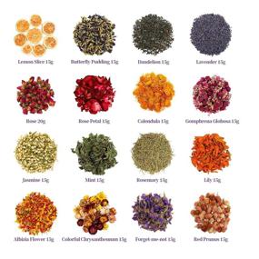 img 1 attached to 🌸 Dried Flowers - 245g Natural Dried Flower Herbs Kit for Bath, Soap Making, Candle Making - 16 Types Included: Pink Rose, Lily, Lavender, Jasmine, and More! (16 Bags / 0.5 oz Each)