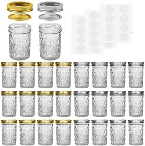 img 4 attached to 🍯 SPANLA 8 OZ Mason Jars - Canning Jars with Regular Lids and Bands (24 Pack) for Jam, Honey, Wedding & Shower Favors, Baby Foods - DIY Magnetic Spice Jars Included