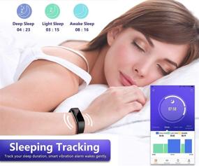 img 2 attached to Digimmi Smart Wristband Fitness Tracker: Heart Rate, Blood Pressure, Sleep, Step Counter & More. IP68 Waterproof Watch for Women & Men.