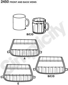 img 2 attached to 🧵 Обложки для чашек Simplicity Coffee Mug Sewing Pattern: настраиваемые и универсальные по размеру