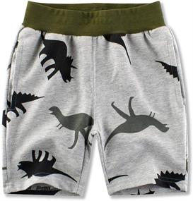 img 4 attached to Boys' Clothing and Shorts: GLEAMING GRAIN Elastic Cotton Shorts