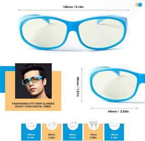 img 3 attached to 👓 AHT Fit Over Computer Glasses - Blue Light Blocking Glasses (Blue) for Women and Men, Wear Over Prescription Glasses/Reading Glasses, Reduce Eye Strain/Headache (Improve Sleep)
