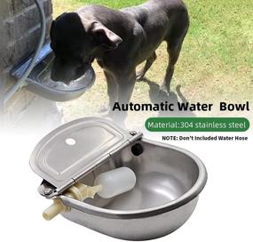 img 3 attached to 🐾 Tbrand Stainless Steel Automatic Animal Waterer Bowl with 1/2 Float Valve - Ideal for Horses, Goats, Pigs, Dogs, and More