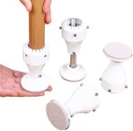 🪑 adjustable chair riser lift: fits 3cm to 4cm, height range 2-5/8" to 4", 0°~45° rotatable furniture riser base, compatible with chair table desk sofa feet diameter 1-1/8" to 1-5/8", 4-pack white logo