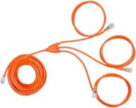 🔌 50 foot orange power cord splitter - 1 to 3 outlet extension cable - 12/3 outdoor plug splitter, 15 amp logo