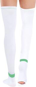 img 4 attached to 🧦 Blahhey Anti Embolism Compression Stockings Thigh High: Unisex Ted Hose Socks 15-20 mmHg for Effective Compression