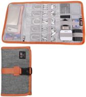 🔌 travel cable organizer bag for electronic accessories - cord, usb flash drive, earphone, memory card and more (gray) logo
