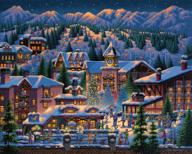 immerse in festive bliss with dowdle jigsaw puzzle mountain christmas! logo