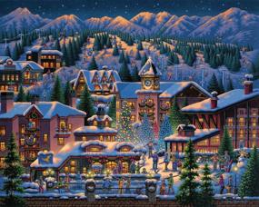 img 1 attached to Immerse in Festive Bliss with Dowdle Jigsaw Puzzle Mountain Christmas!