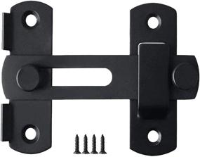 img 4 attached to 🚪 DOUBLE 2 C Barn Door Lock: Antique Black Carbon Steel Sliding Door Latch for Wine Cabinets, Closets, and Gates