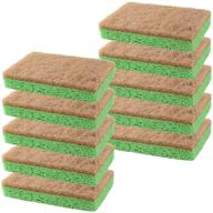 scrubit plant-based natural scrub sponge – biodegradable dish cleaning sponge for dishes, kitchen, bathroom & more - non-scratch eco-friendly cleaning sponge with heavy duty scouring pad – 10 pack logo