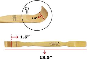 img 1 attached to 🎋 Versatile 17.5" Bamboo Back Scratcher and Shoe Horn - Convenient Backscratcher Shoehorn