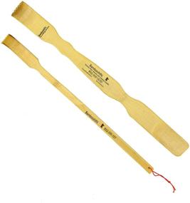 img 2 attached to 🎋 Versatile 17.5" Bamboo Back Scratcher and Shoe Horn - Convenient Backscratcher Shoehorn