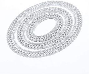 img 1 attached to 🖌️ KSCRAFT Stitched Oval Lace Nesting Metal Cutting Dies: Perfect Stencils for DIY Scrapbooking and Photo Album Decoration with Embossed Paper Cards