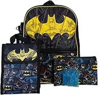 youth batman 5pc backpack lunch logo