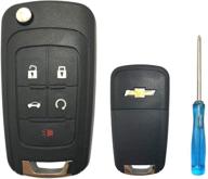 🔑 2010-2014 chevrolet cruze camaro malibu equinox sonic impala key fob shell oht01060512 – keyless flip folding remote key fob cover case logo