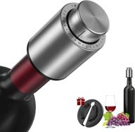 🍷 wine bottle savers: vacuum pump with time scale record, stainless steel wine saver & silicone sealer - reusable wine preserver accessories for wine lovers - keep wine fresh up to 10 days! логотип