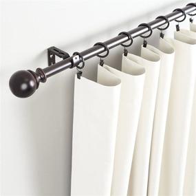 img 2 attached to 🪐 Rustproof Matte Metal Stainless Steel Drapery Rings - 40pcs Curtain Rings with Clips Hooks, Vintage Black (1.5" Interior Diameter)