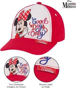 img 2 attached to Adorable Disney Minnie Mouse Kids Cap for Girls 2-7: Toddler Baseball Hat