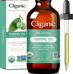 img 4 attached to 🌿 Органическое масло Таману Cliganic USDA: 100% чистое для лица, волос и кожи - натуральное, холодного отжима, неочищенное и без гексана